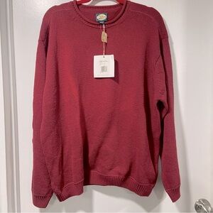 Tommy Bahama Cotton Cozumel Jazz Crew Neck Burgundy Sweater Large 100% Cotton